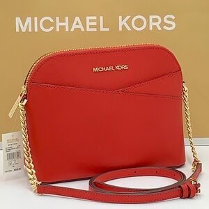 MICHAEL KORS
Jet Set Travel Medium Logo Dome Crossbody Bag FLAME COLOR
